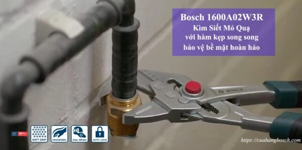 BOSCH 1600A02W3R 衛生設施活動式鉗式扳手250 mm 夾持力48 MM
