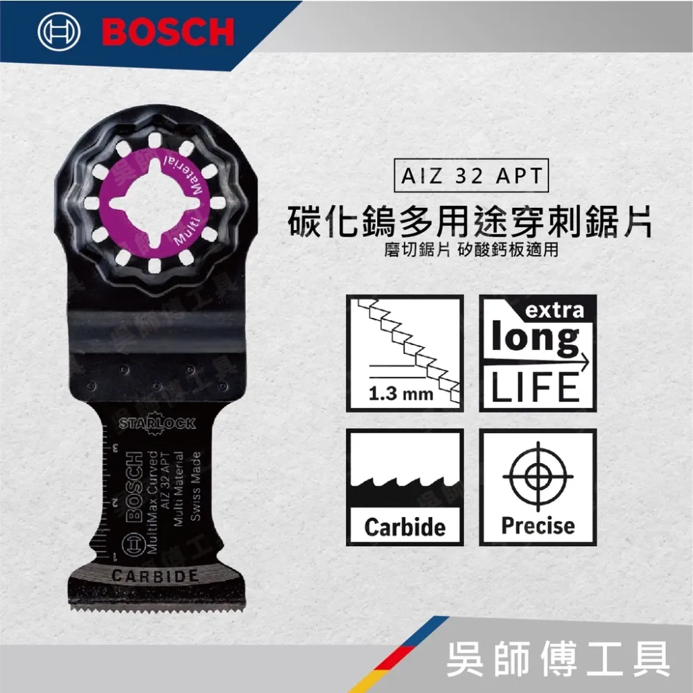 博世 BOSCH AIZ 32 APT 碳化鎢多用途穿刺鋸片 磨切鋸片 矽酸鈣板適用