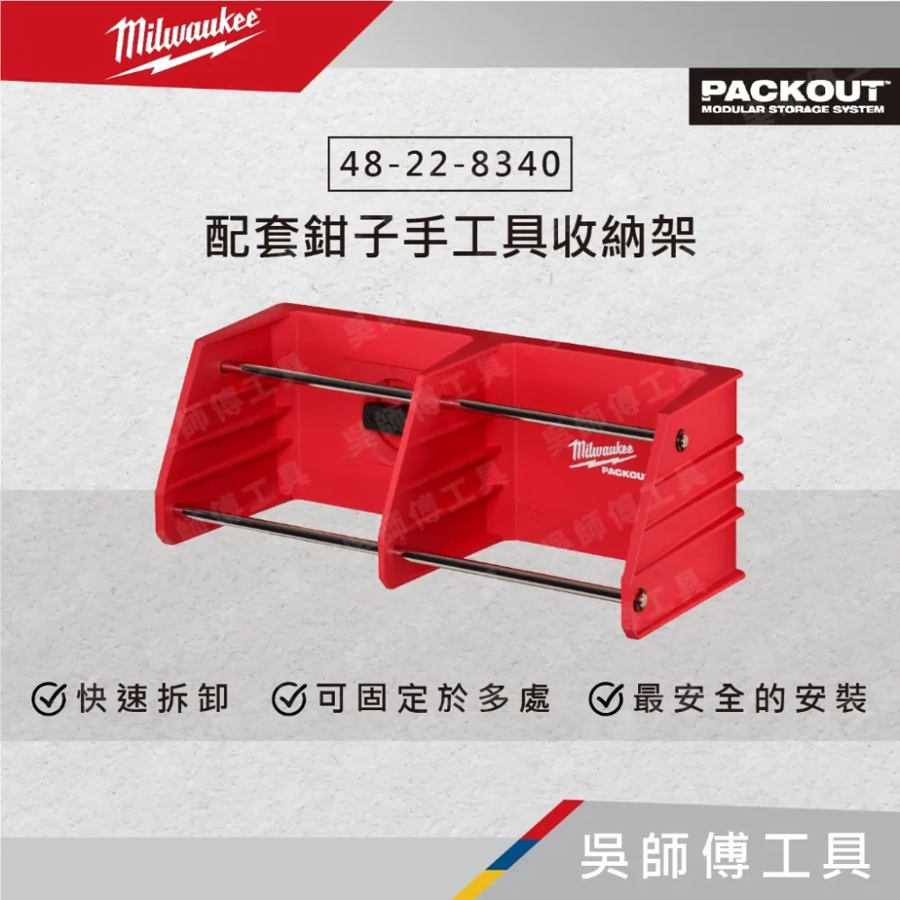 美沃奇 Milwaukee 48-22-8340 配套鉗子手工具收納架