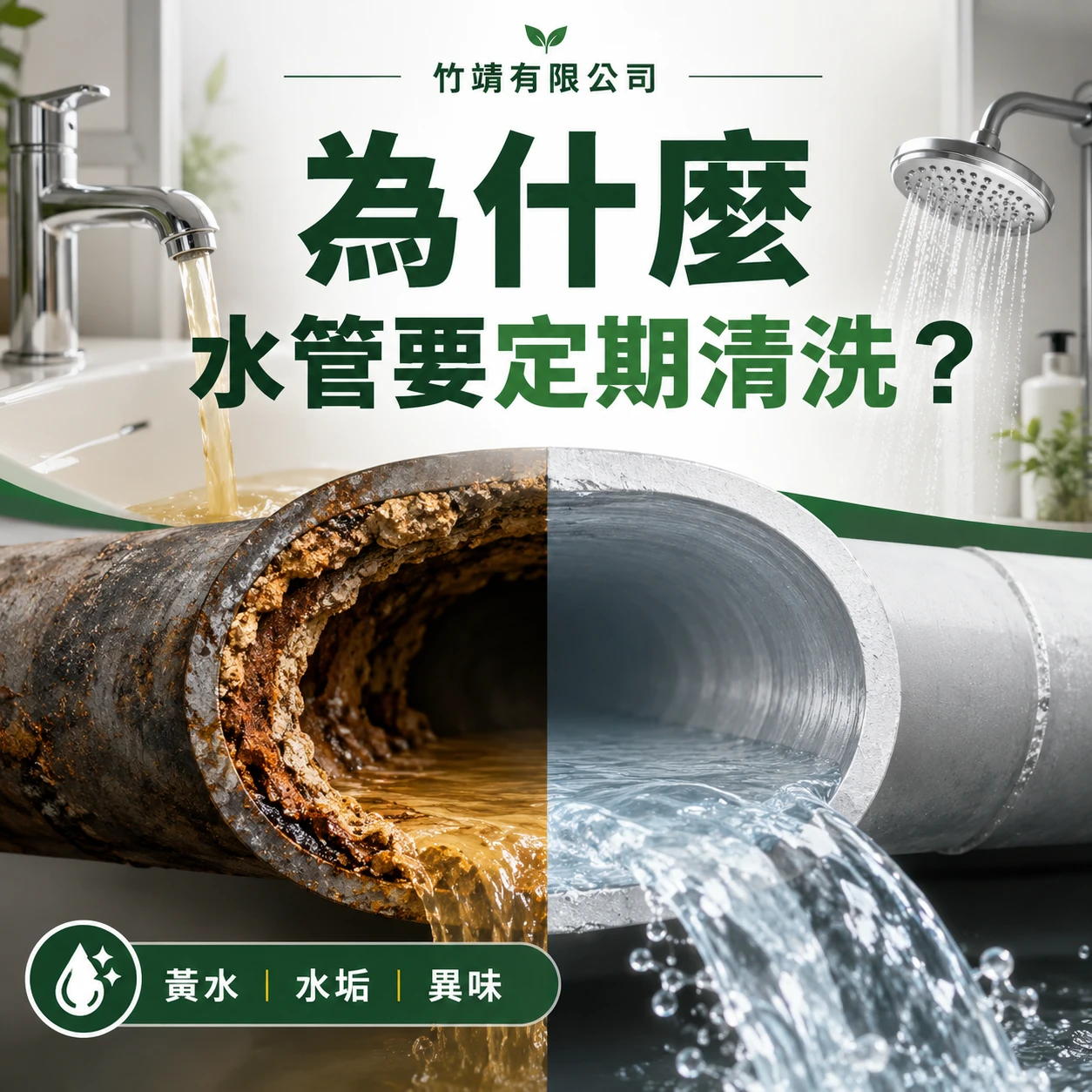 為什麼水管要定期清洗？新竹、竹北住家常見黃水與水垢問題