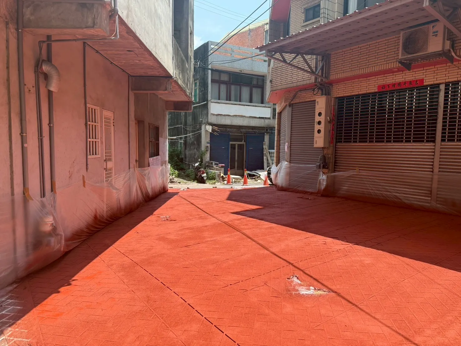 施工中街道整理