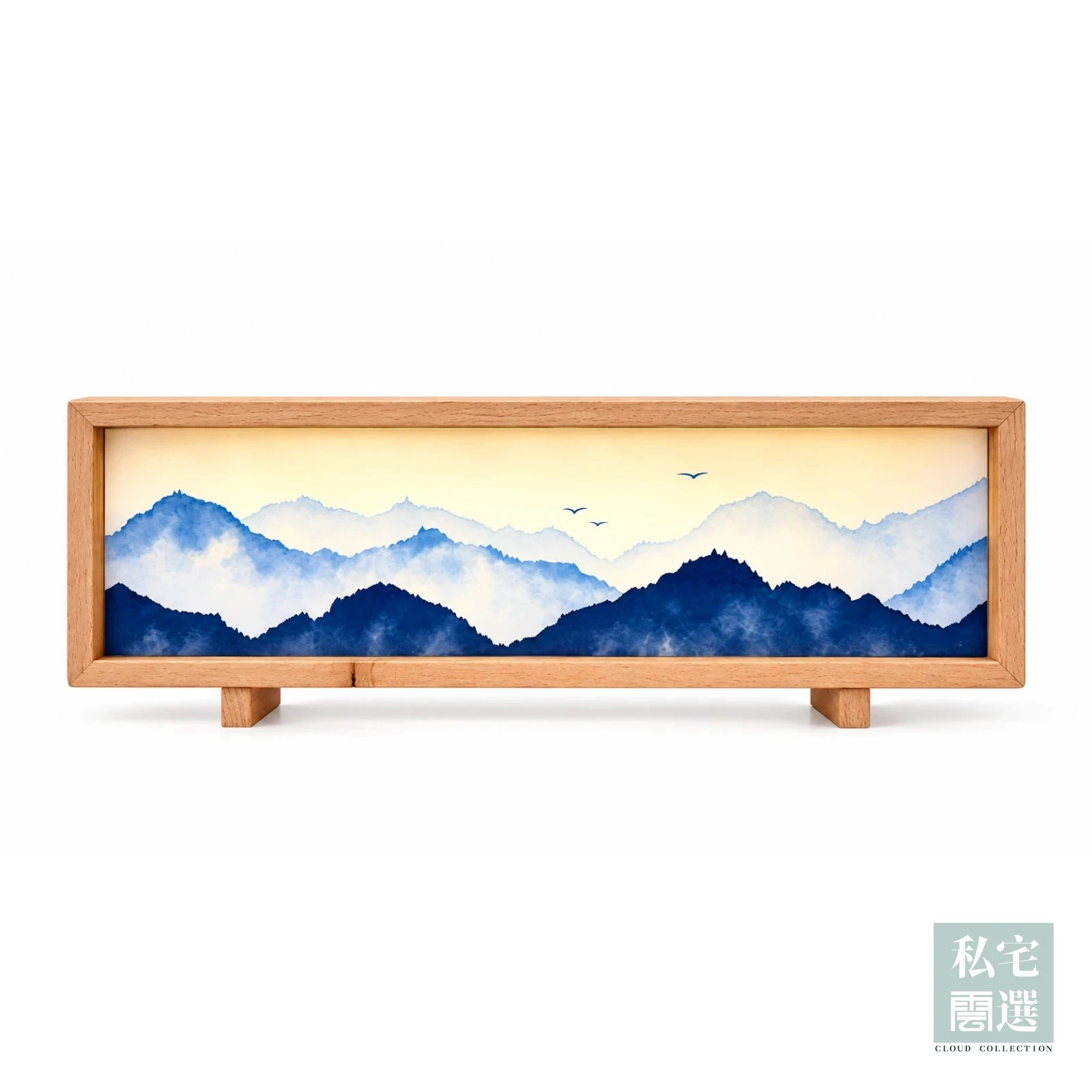 簡約群山迴唱竹木LED床頭夜燈