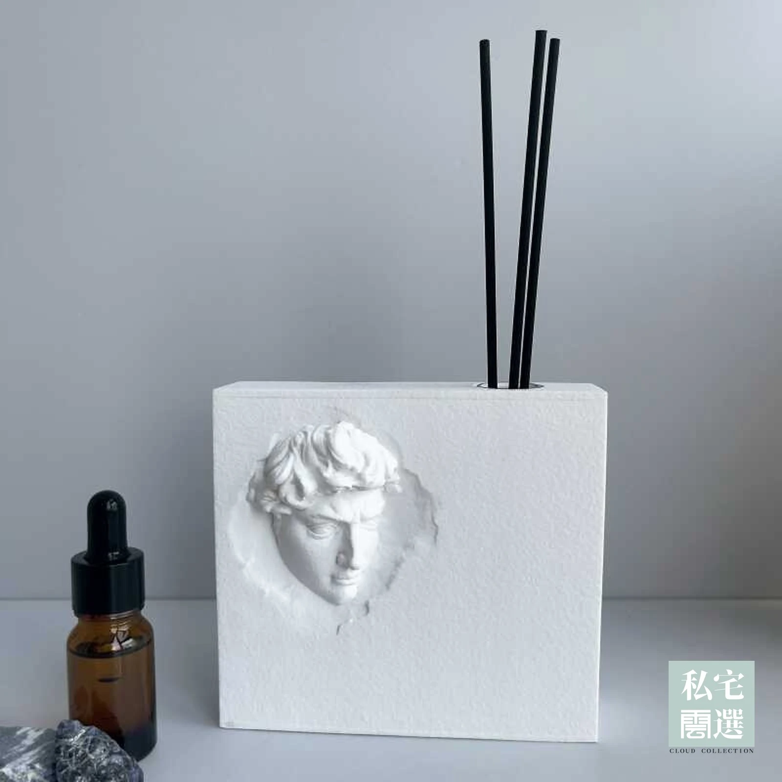 《十四行詩》擴香擺件|香薰石膏・手工浮雕半身像,附香薰一瓶