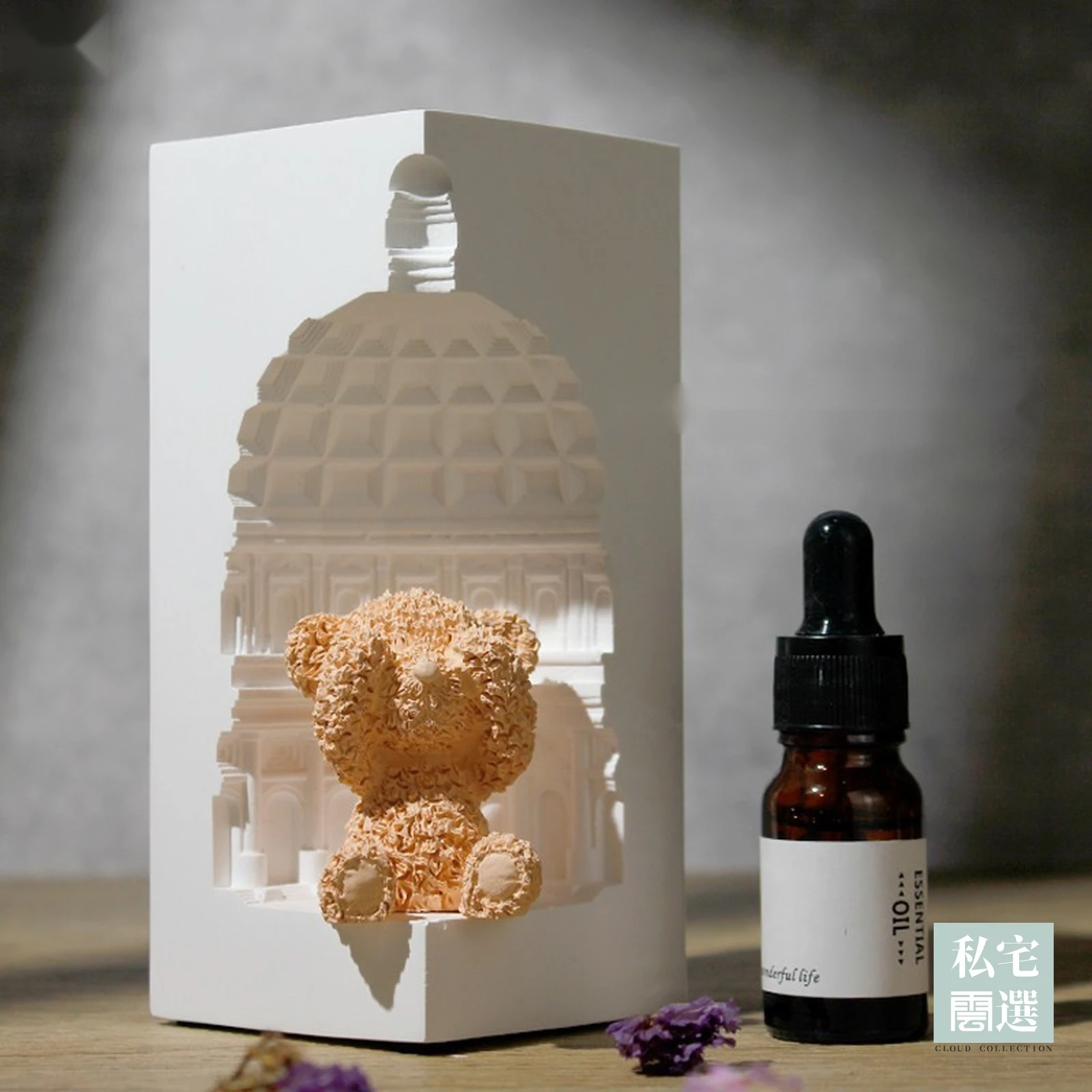 萬神殿香薰擺件｜無火擴香石・泰迪熊造型，七種香味