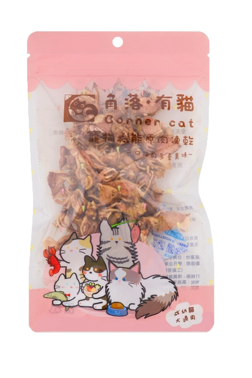 【角落有貓 角落小夥伴 凍乾】寵物零食 寵物 凍乾 干貝 蝦子 小卷 雞肉 鮪魚 雞心