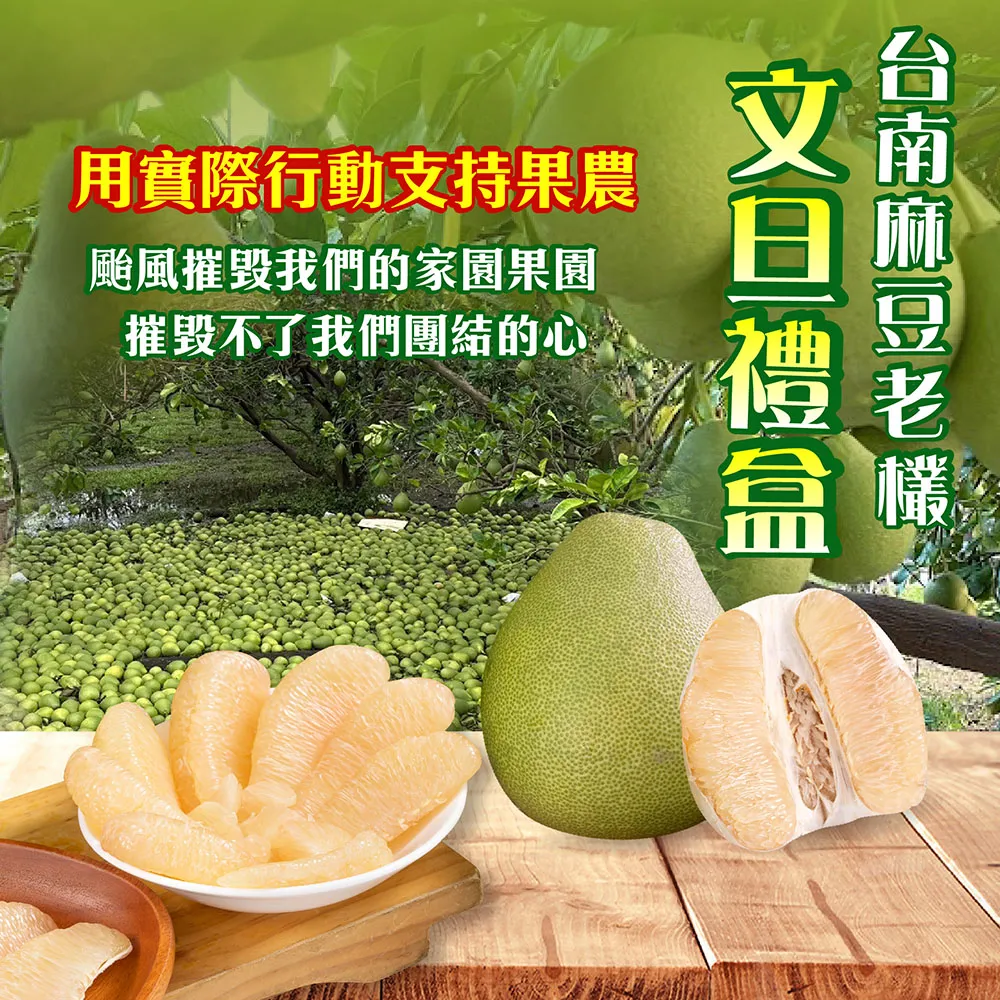產地直送-台南麻豆老欉文旦禮盒 10斤