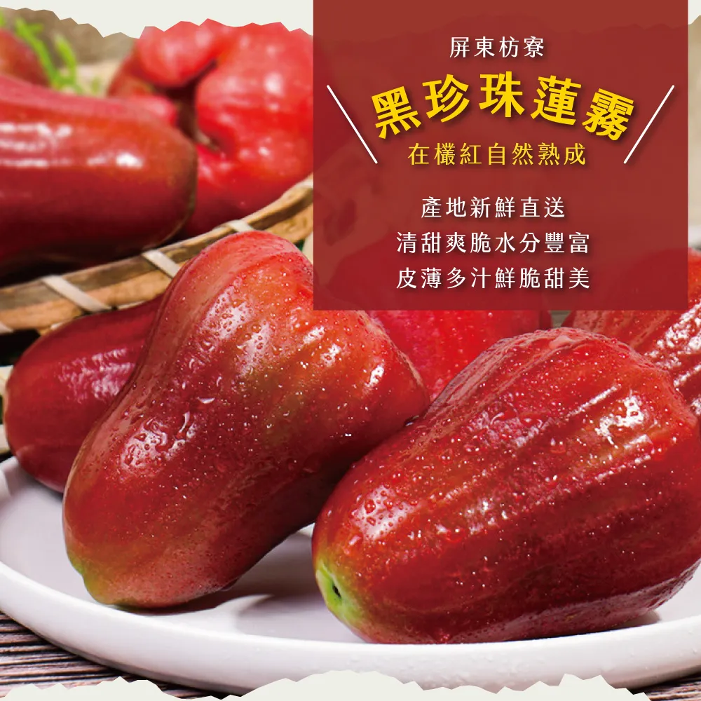 屏東枋寮黑珍珠蓮霧禮盒 3斤/4斤