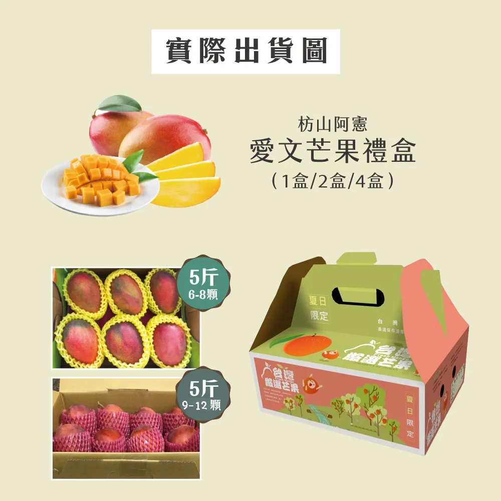 枋山阿憲愛文芒果禮盒 5斤-即日起開始預購4/30-5/10出貨