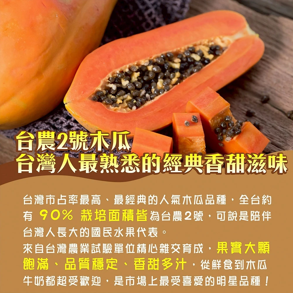 台農2號木瓜 6斤5-9顆 1箱/2箱