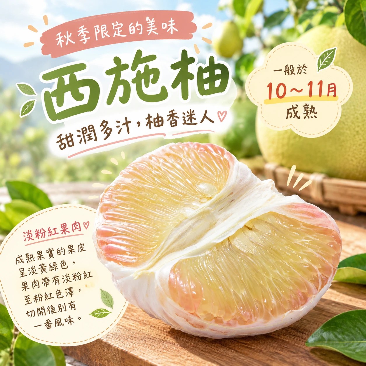花蓮瑞穗老欉西施柚10斤5-8顆 