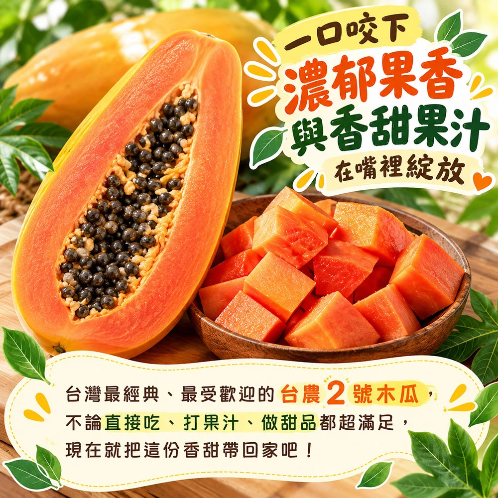 國民水果 台農2號木瓜  下單後D+7工作天出貨