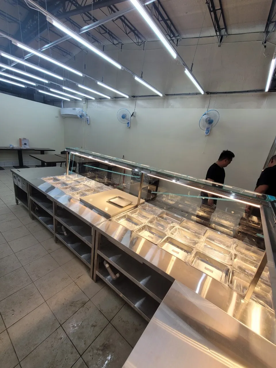 飯鍋保溫三層工作台/15盤水保溫菜台/ 冷盤水保溫菜台/三抽屜收銀台