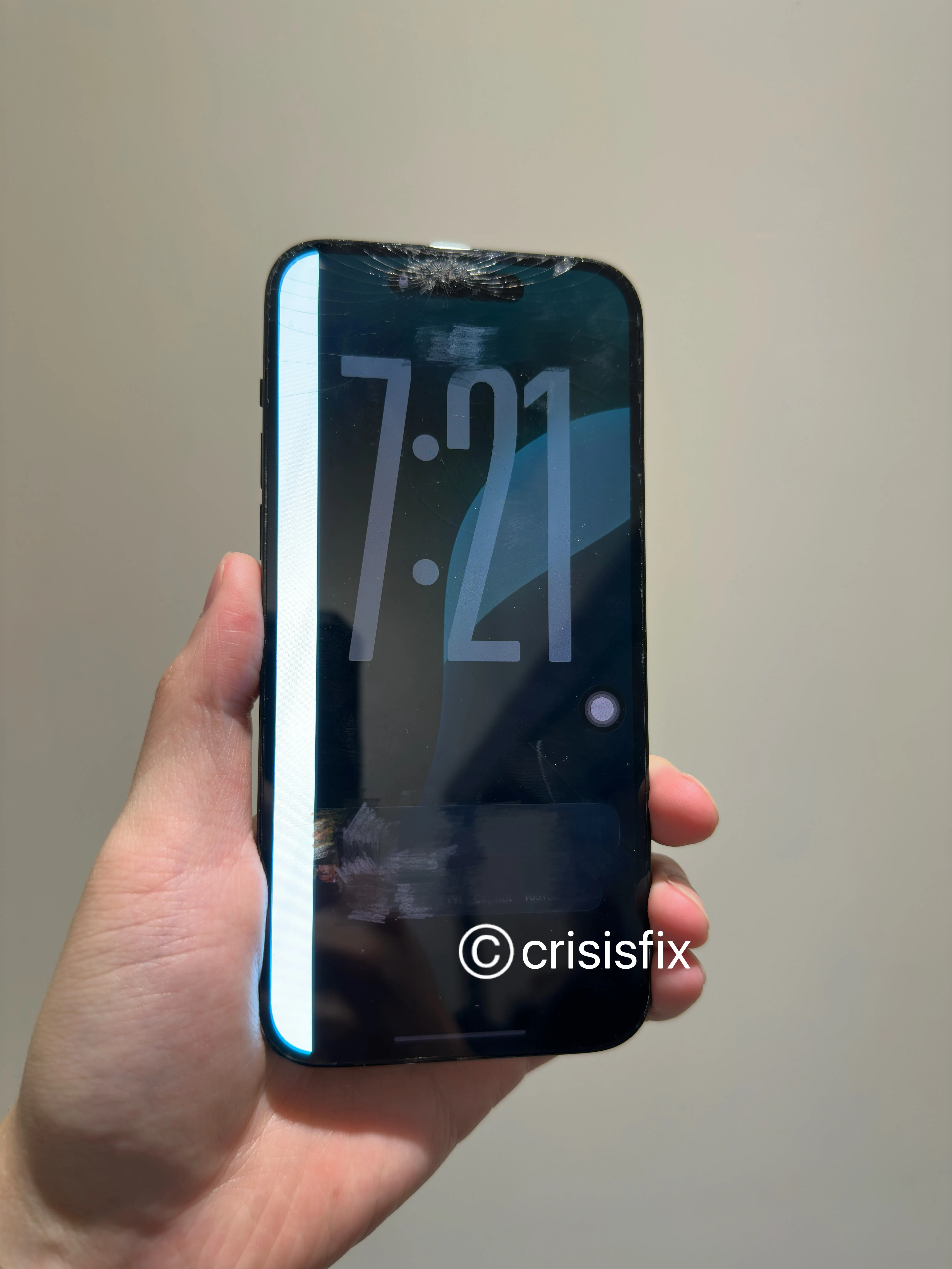 【iPhone 14 Pro Max 螢幕修復紀錄 ?️  這道「極光」真的讓人心碎...?