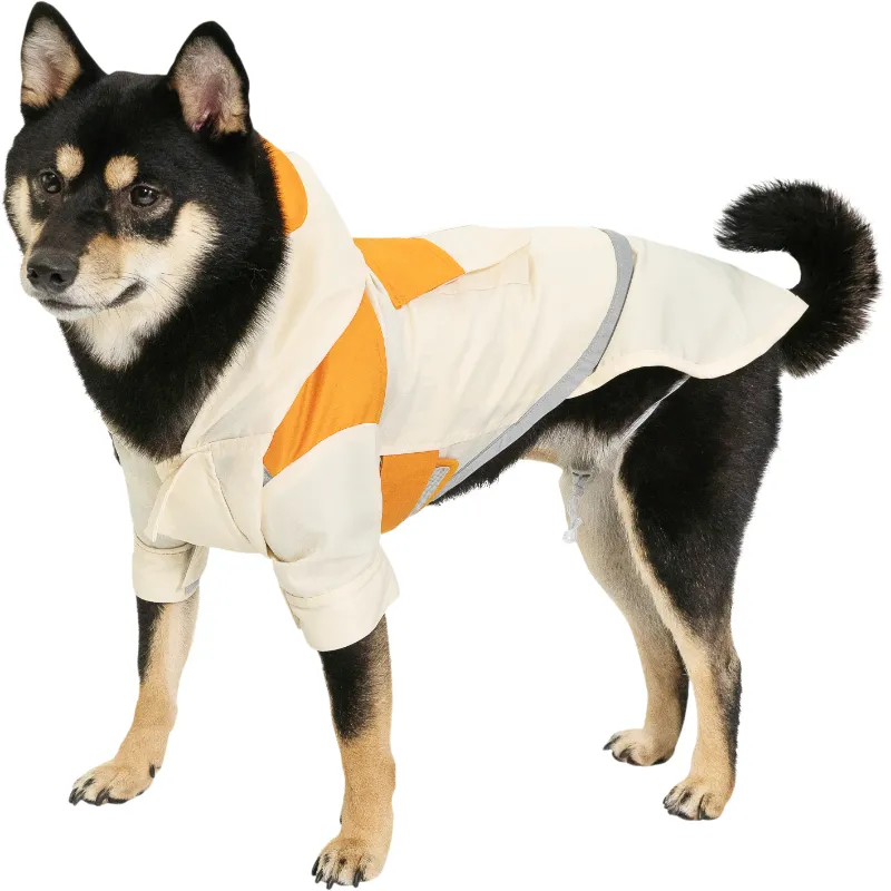 汪喵星球 X PEHOM 獨家聯名｜可調節防潑水狗狗雨衣（汪喵拼色款）