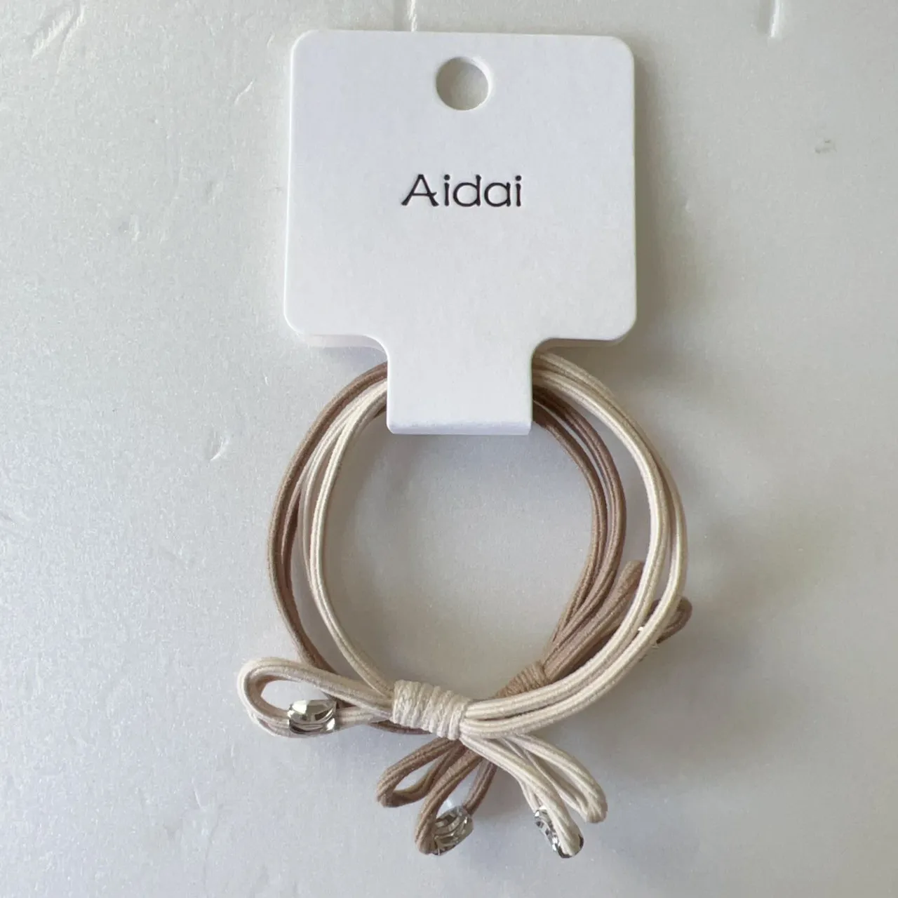 AIdAI品味生活．細飾髮束2入-象牙米