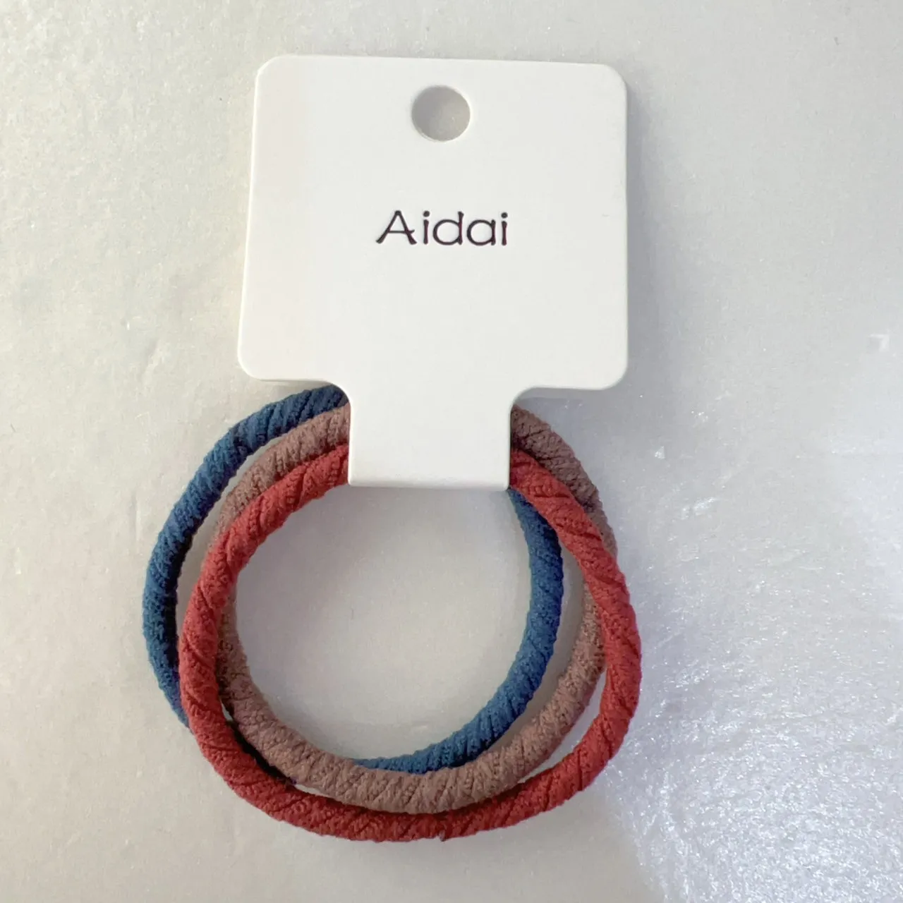 AIdAI緩緩溫柔髮束3入-線圈-酒紅藍咖