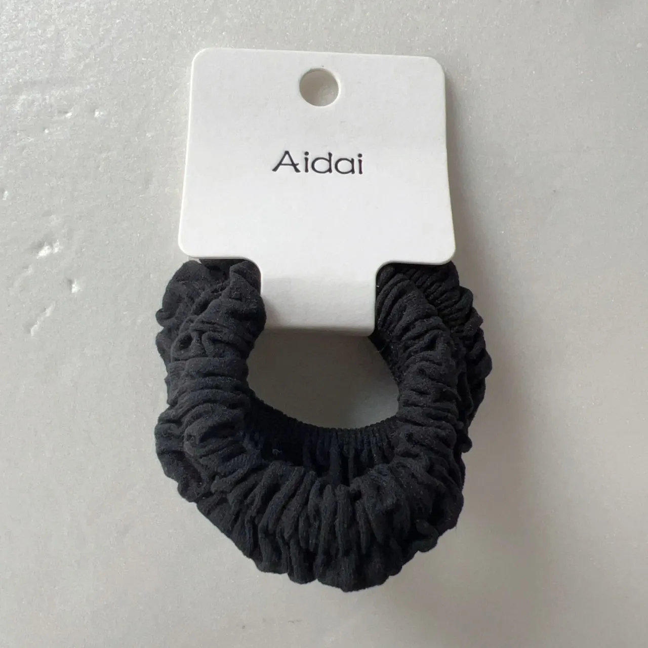 AIdAI寬版緊實毛巾圈2入-黑色