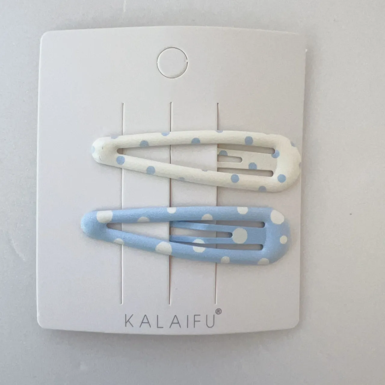KALAIFU繪．BB夾2入-水滴-藍點點