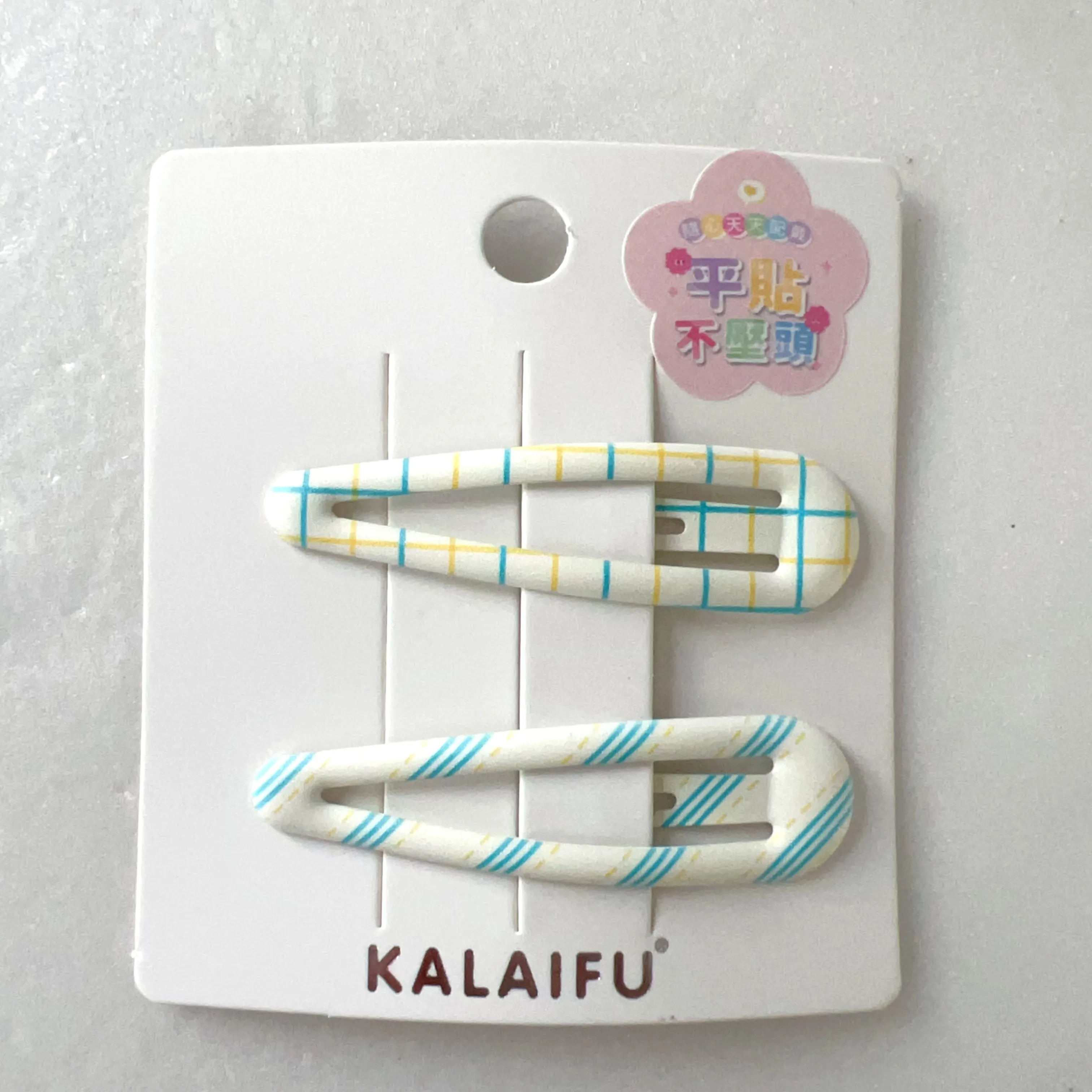 KALAIFU繪．BB夾2入-水滴-海邊黃藍