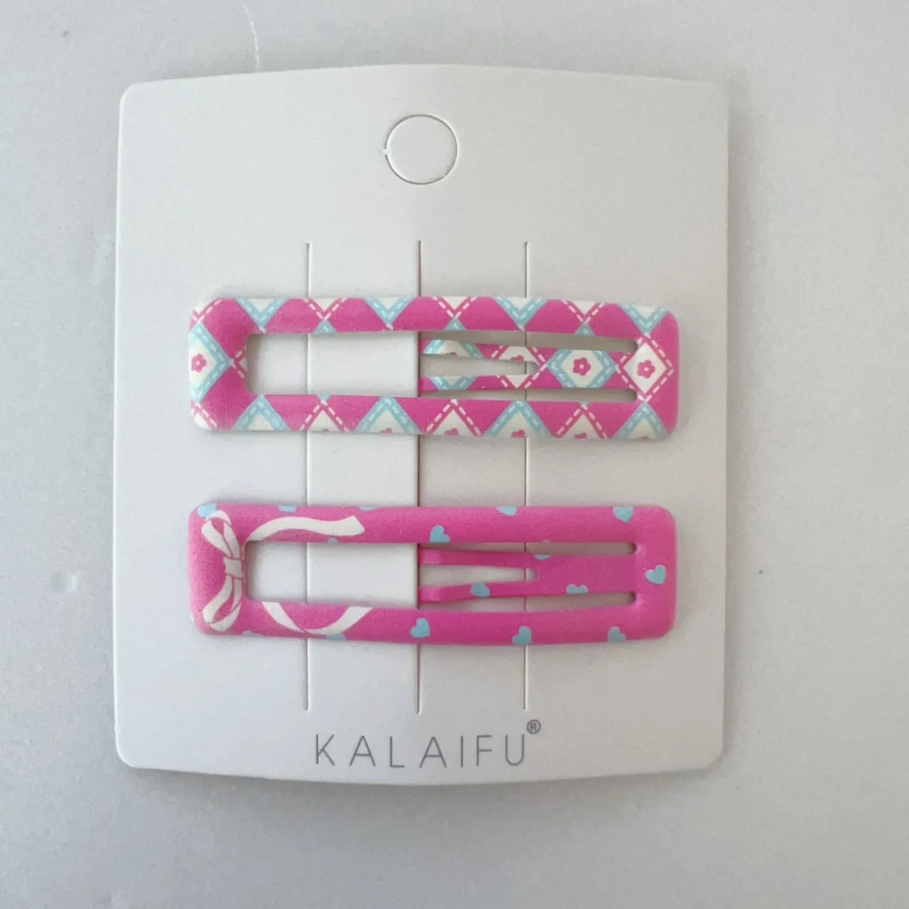 KALAIFU繪．BB夾2入-方-桃小花