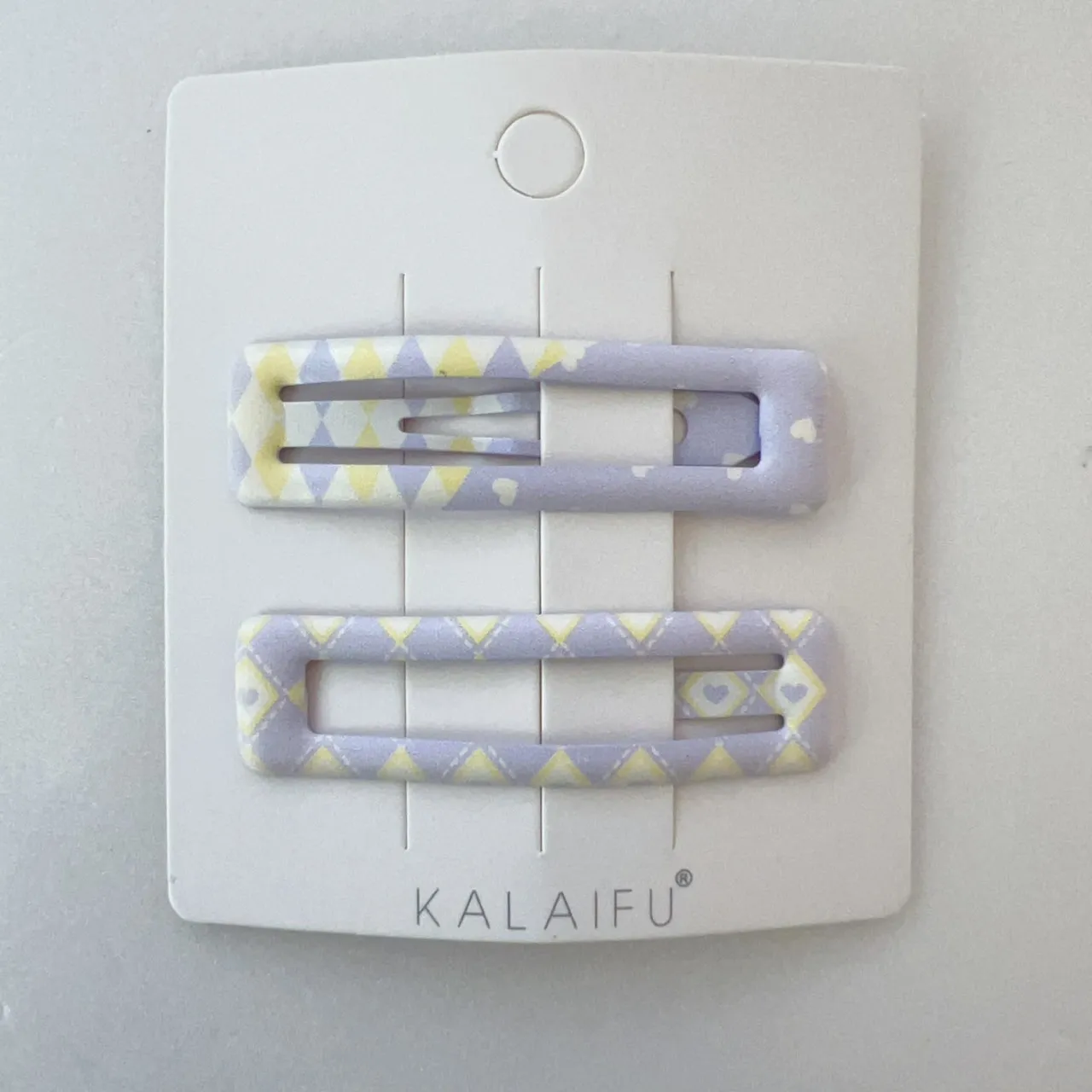 KALAIFU繪．BB夾2入-方-紫菱格
