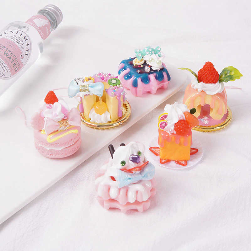 PVC仿真奶油小蛋糕點擺飾模型可愛風仿真甜點冰淇淋擺飾掛件台灣出貨