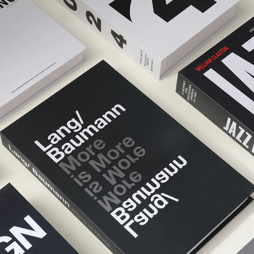 現代簡約折疊仿真裝飾書黑白時尚英文假書擺飾軟裝飾品 台灣出貨