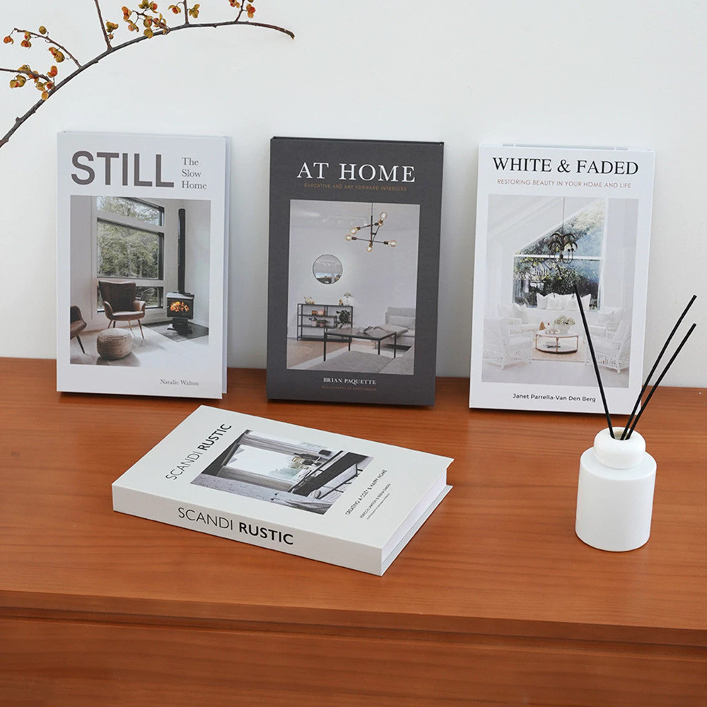 折疊裝飾書擺件北歐家居雜誌仿真書道具書假書 台灣出貨