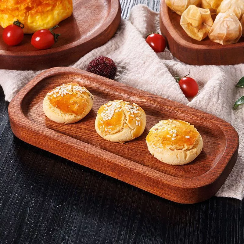 原木披薩盤附手柄 實木砧板 烏檀木披薩托盤 輕食板 水果麵包牛排切菜板 台灣出貨