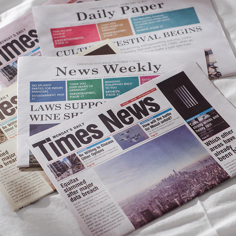 北歐風英文裝飾報紙 ins擺拍英文報紙拍照道具 復古英文包裝報紙台灣出貨
