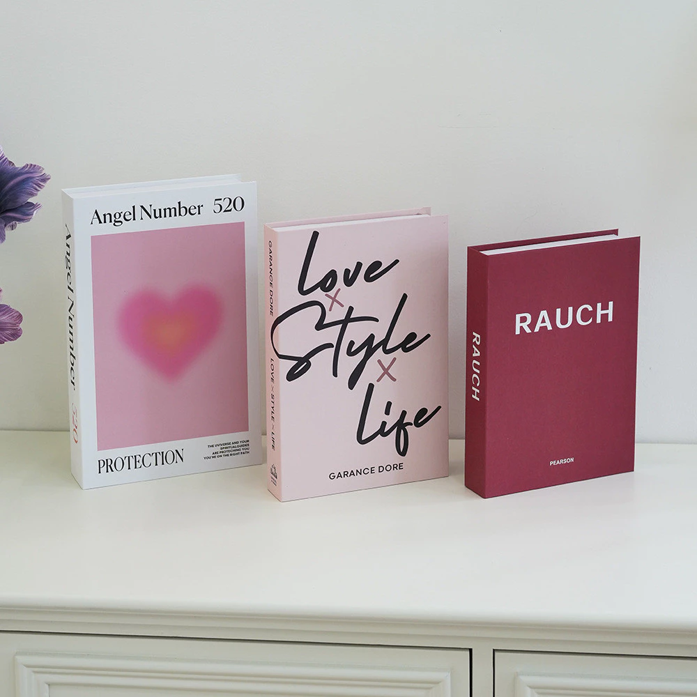 折疊款INS文藝圖案模擬書藝術雜誌裝飾書簡約假書擺飾台灣出貨