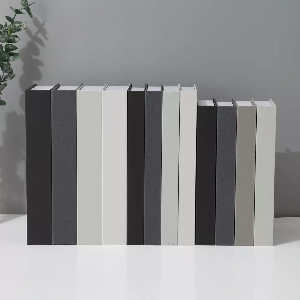 折疊款簡約素色裝飾書 大小款拍攝道具模型書房書櫃素色假書 台灣出貨
