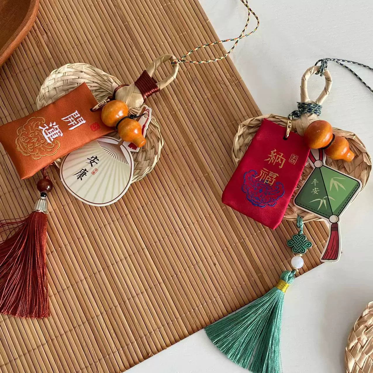 節日傳統紙鳶迷你風箏蒲扇掛件活動diy材料新中式掛飾車掛伴手禮