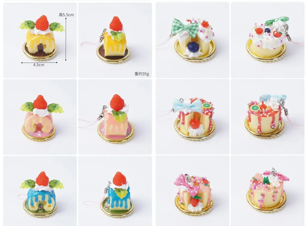 PVC仿真奶油小蛋糕點擺飾模型可愛風仿真甜點冰淇淋擺飾掛件台灣出貨