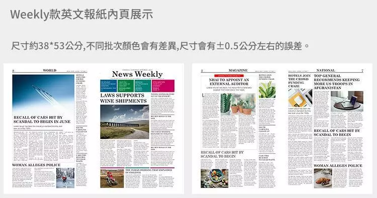 北歐風英文裝飾報紙 ins擺拍英文報紙拍照道具 復古英文包裝報紙台灣出貨