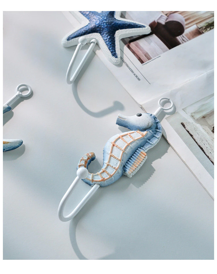 地中海風木質掛勾 衣帽鐵藝掛勾 壁掛置物架掛衣勾牆壁裝飾品 台灣出貨