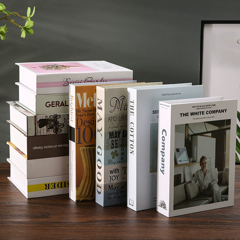 現代英文模擬書擺件家居臥室書房擺設北歐風樣品房軟裝雜誌道具書