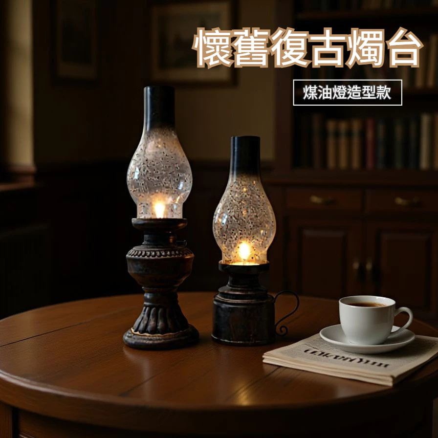 懷舊老式煤油燈款 復古蠟燭台 創意燭光晚餐道具 酒吧 咖啡廳 餐廳 燭台擺件 台灣出貨