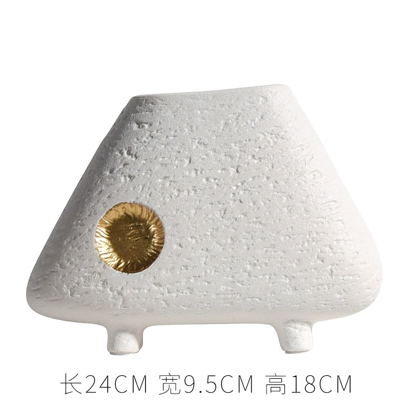 陶瓷花瓶北歐現代簡約家居飾品擺件樣板房客廳幹花鮮花插花花器