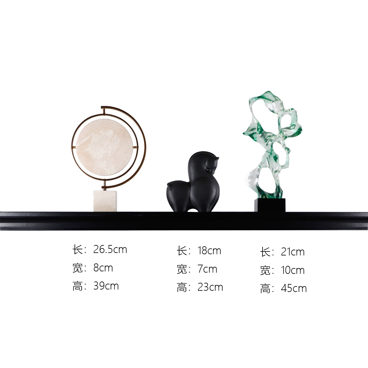 新中式茶室書房設計師組合軟裝陳列會所軟裝飾品樣板間售樓處擺件