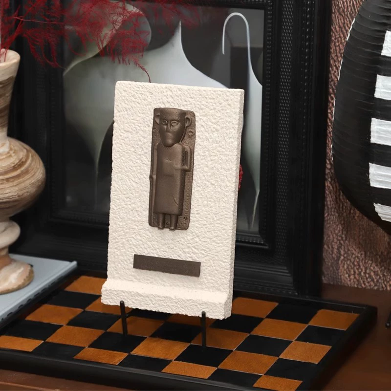 原創中古侘寂風售樓處抽象非洲祭祀樣板房間書房玄關軟裝藝術擺件