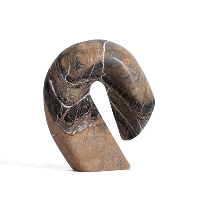 現代極簡約輕奢大理石幾何雕刻無名樣板間臥室衣帽間梳粧檯擺件