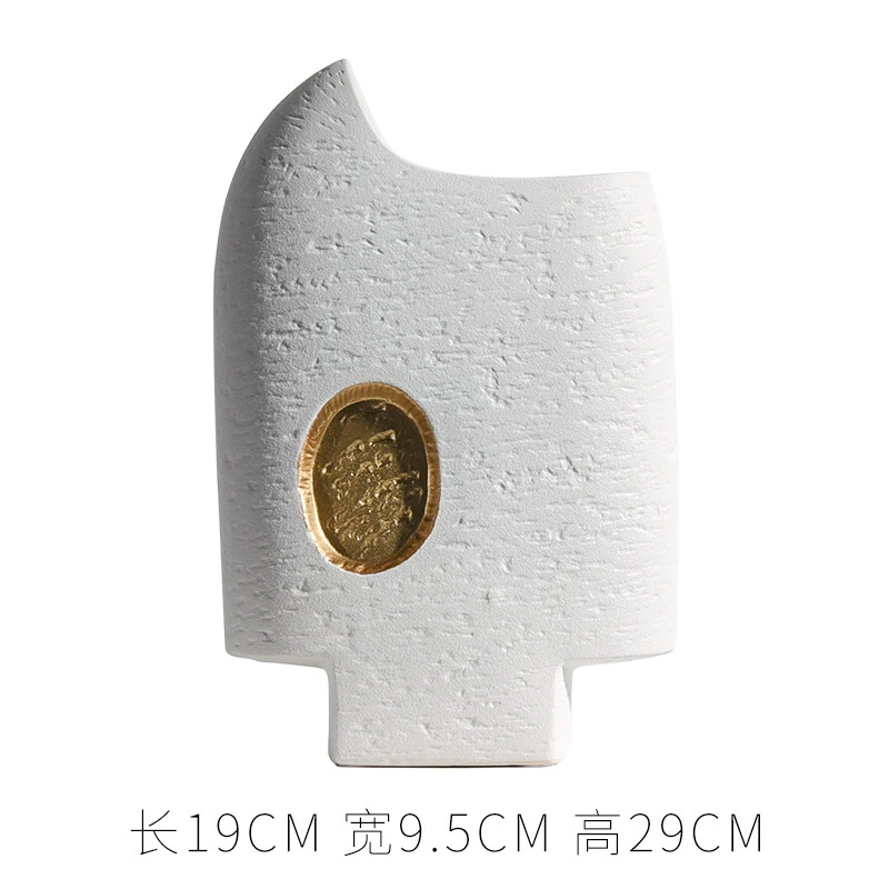 陶瓷花瓶北歐現代簡約家居飾品擺件樣板房客廳幹花鮮花插花花器