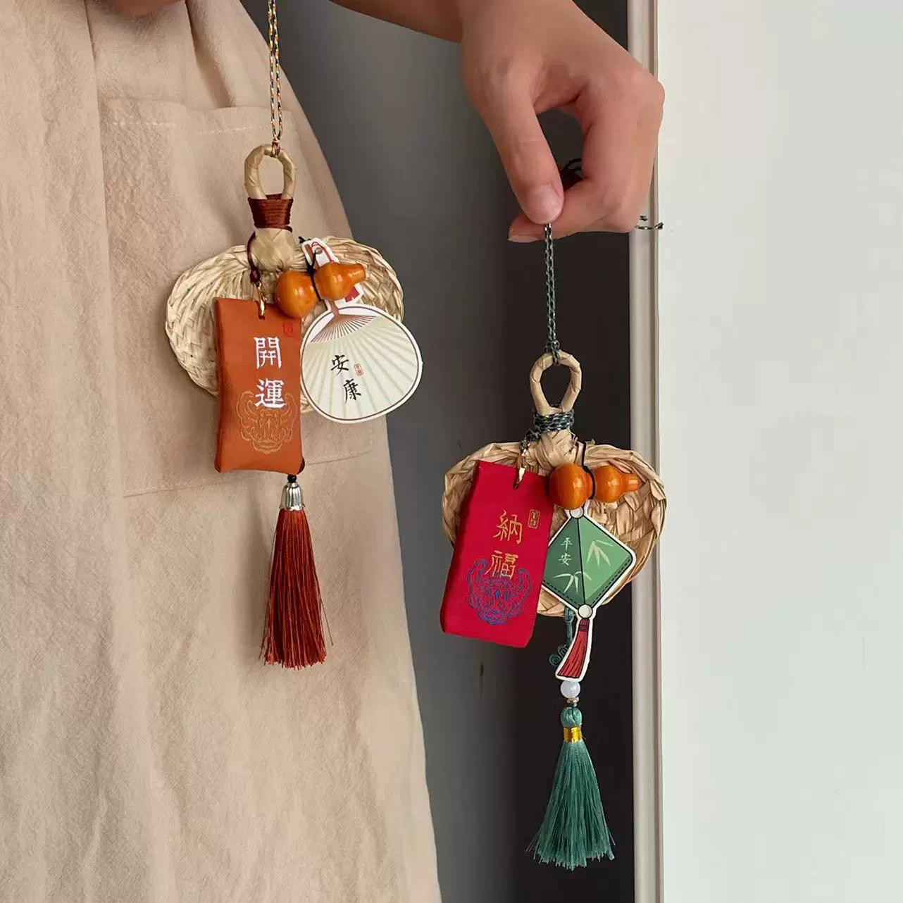 節日傳統紙鳶迷你風箏蒲扇掛件活動diy材料新中式掛飾車掛伴手禮