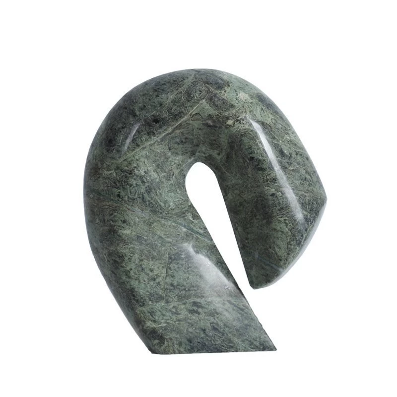 現代極簡約輕奢大理石幾何雕刻無名樣板間臥室衣帽間梳粧檯擺件