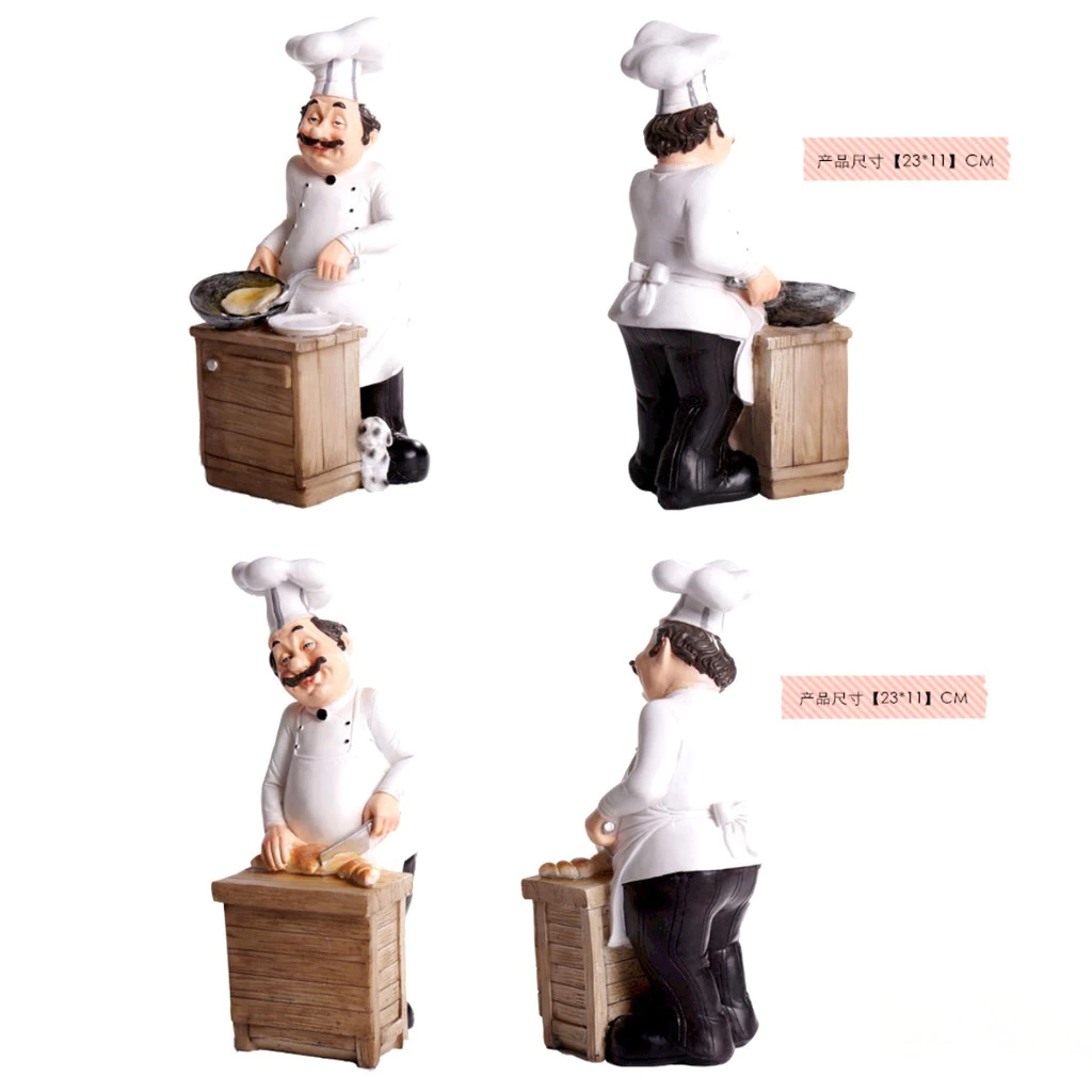 創意手作樹脂工藝品 胖廚師擺飾 時尚家居 裝飾酒吧 西餐廳 咖啡館 蛋糕店擺飾布置 台灣出貨