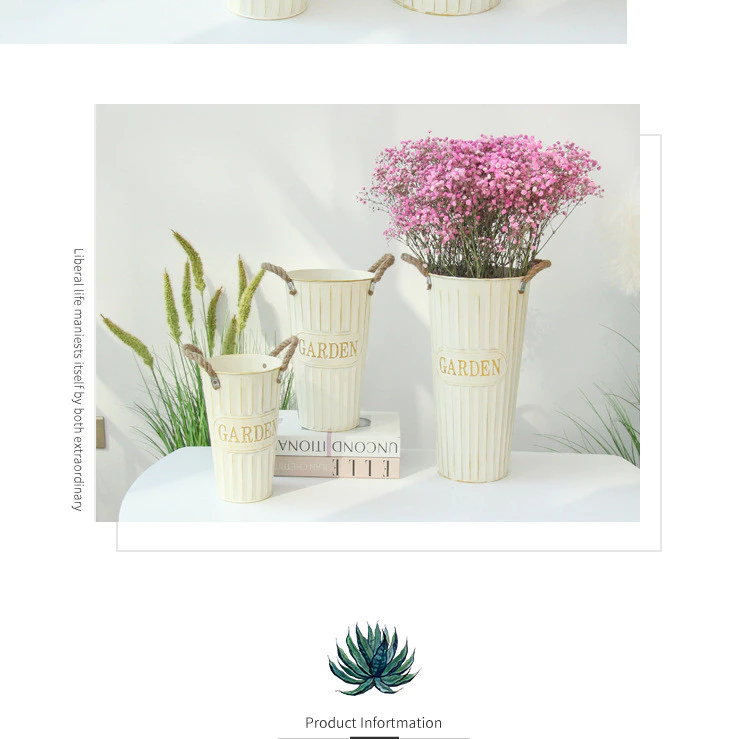 復古做舊鐵藝花桶 鮮花店插花桶 雨傘桶 家用花器 台灣出貨