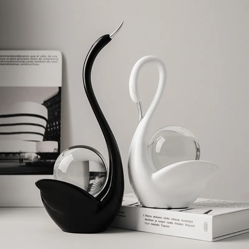 貝漢美創意北歐情侶天鵝擺件家居客廳裝飾品送閨蜜新人結婚伴手禮