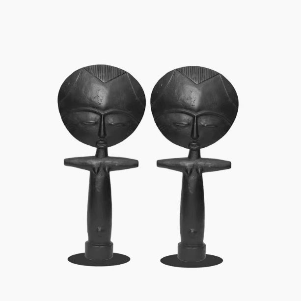 中古風侘寂家居樣板間那香提人偶樣板房書房端景櫃桌面裝飾擺件