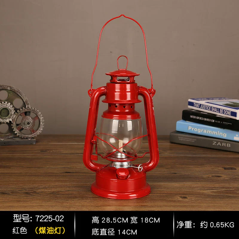 28cm復古煤油燈老式油燈戶外露營帳篷燈宗教慶典祭祀活動道具馬燈